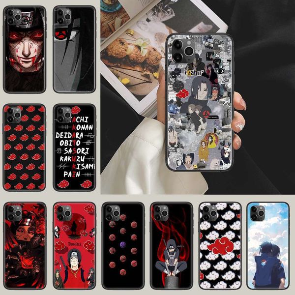 

naruto itachi case for vip 5, 5s, se, 2, 6, 6s, 7, 8, 12, mini plus, x, xs, xr, 11 pro, max, black, luxury