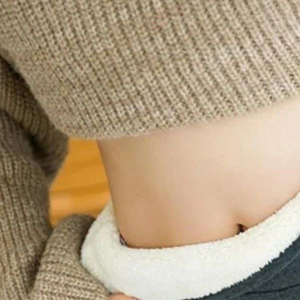 

christmas idea super thick cashmere comfortable keep warm wool leggings high stretch slim pencil pant drop shipping, Black