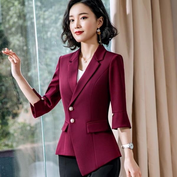 

сопротивление управление casual женщины пиджаки и куртки wrinkle леди бизнес работа костюм blazer мода зубчатый outwear 2020 осень, White;black
