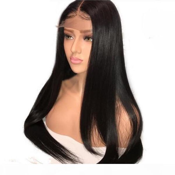 

diva 130% density 360 lace frontal wig pre plucked with baby hair straight brazilian lace front human hair wigs remy hair, Black;brown