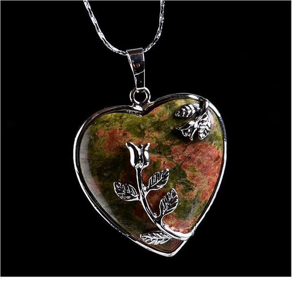 

1pc natural crystal rose quartz heart pendant mineral jewelry couple decoration christmas & diy gifts accessories men a jllykn, Black
