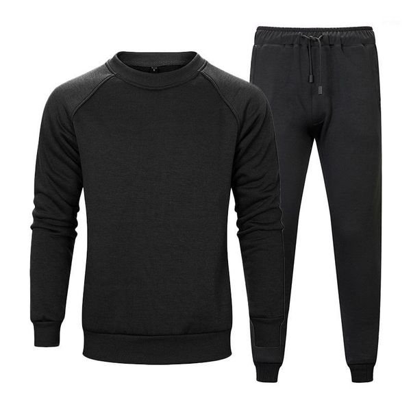 

sports suit men's autumn and winter new plush men's leisure youth fashion training suit1, White;black