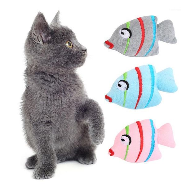 

pet soft plush color 3d fish shape cat toy interactive gifts fish catnip toys stuffed pillow doll simulation playing toy1