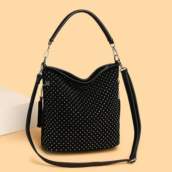 

high-grade matte leather bucket bag 2020 leather messenger bag women's