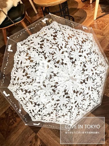 

[ eagle ] fashion sun umbrella cotton embroidery bridal umbrella white ivory battenburg lace parasol wedding1