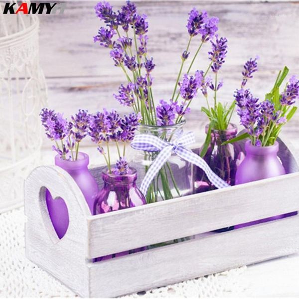

paintings purple lavender diy diamond embroidery set full round drill painting 5d picture of stones wall decor handcrafts xy11