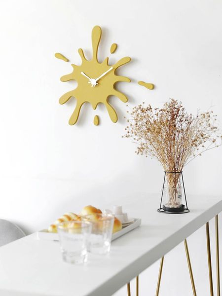 

vip 16 19 inch nordic raindrop silent wall clock irregular shape home wall decorations simple fashion density board seven colors