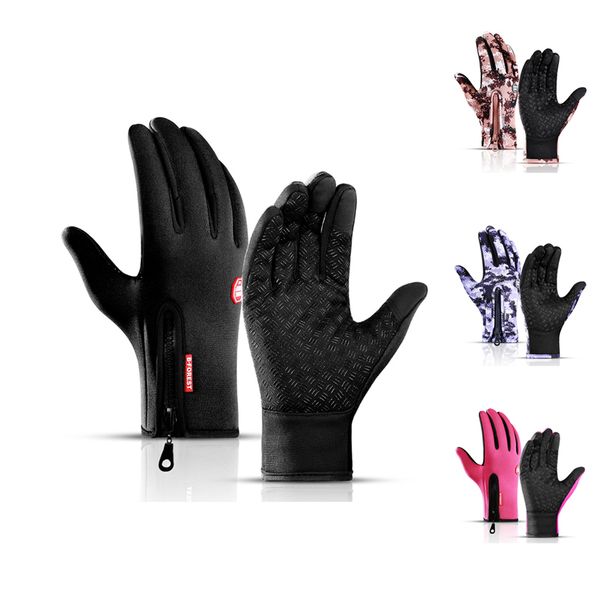 

worthwhile winter motorcycle warm touchscreen full finger moto outdoor sport gloves women man anti-slip waterproof, Blue;gray