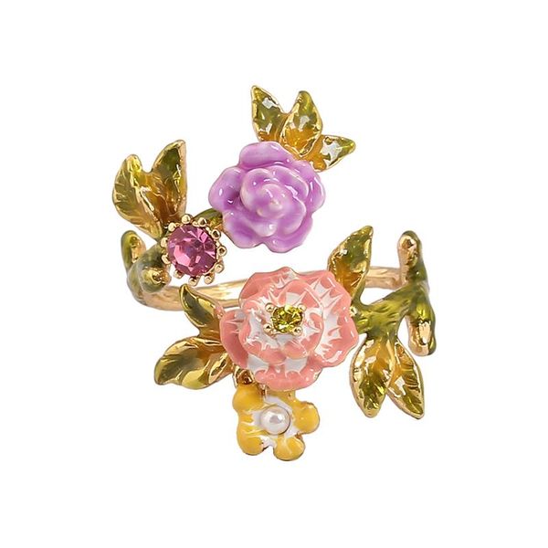 

china origin design flower ring for women christmas gift for girls, Golden;silver