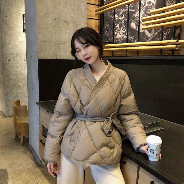 

coat female thick students outwear sweet women jacket plus size 2020 new design women winter solid sashes1, Black