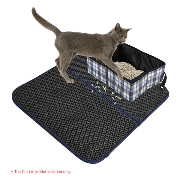 

cat beds & furniture 72 * 55cm / 28 22in premium honeycomb litter trapper mat pad with waterproof base layer eva foam rubber
