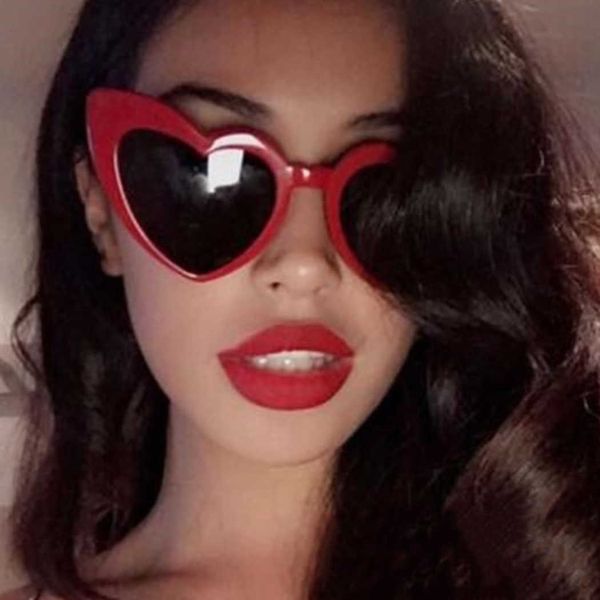 

heart heart-shaped sister harajuku sunglasses soft peach cute glasses beige autumn and winter new high quality, White;black