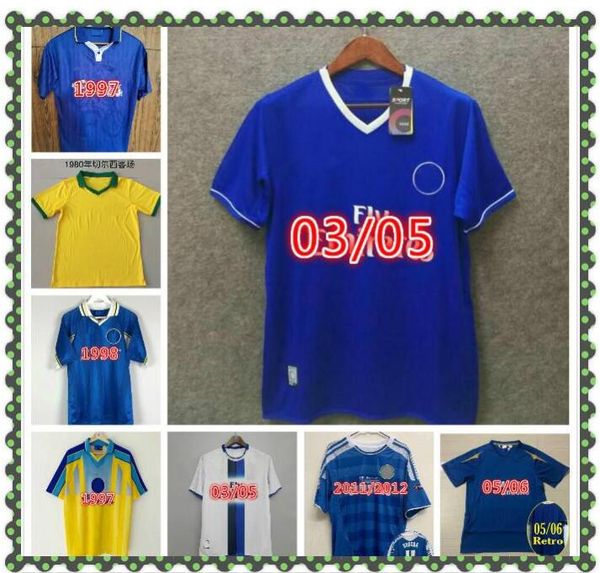 

#8 lampard 2003 2005 2005 2006 2007 2008 2011 2012 retro soccer jerseys classic 03 05 drogba torres terry veron cole vintage football shirt, Black;yellow