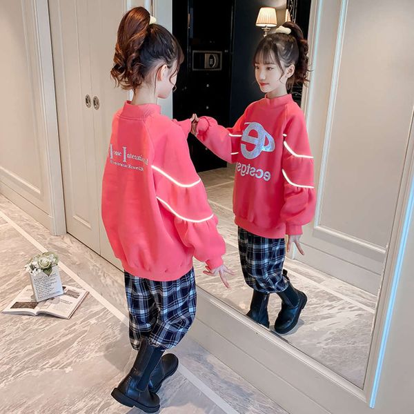 

children's plush sweater winter drs 2020 new girls' thickened top, Black