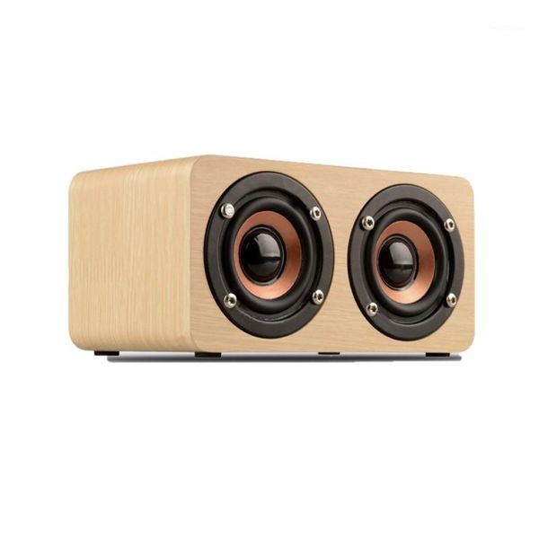 

dual speakers wooden bluetooth speaker led portable mini wireless speaker player usb mp3 music sound colum for pc mobile phone1