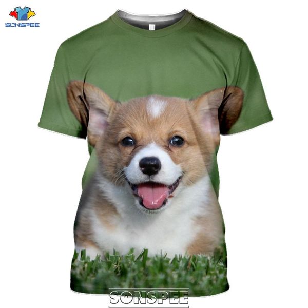 

animal corgi cute dog mens 3d print shirts hippie harajuku hippie men clothing