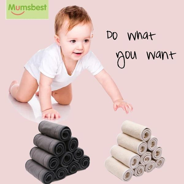 

mums 1/10pcs pure washable cloth diaper eco-friendly inserts adjustable comfort skin-friendly toddler multilayer materials