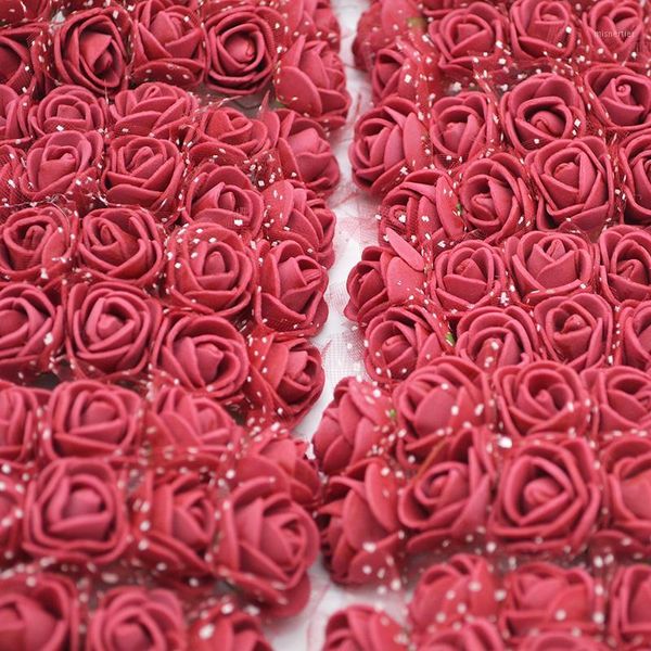 

decorative flowers & wreaths 36/72/144pcs 2cm artificial pe foam flower bouquet tulle for wreath fake baby shower diy wedding home decoratio