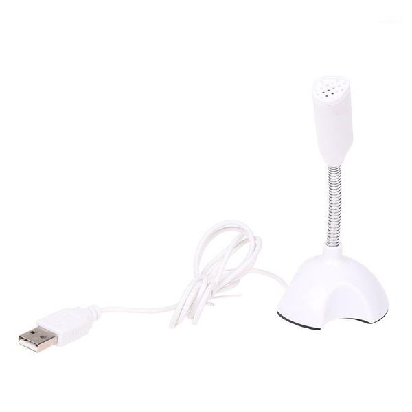 

usb microphone web flexible noise canceling mic for mac pc computer lapstand(white)1