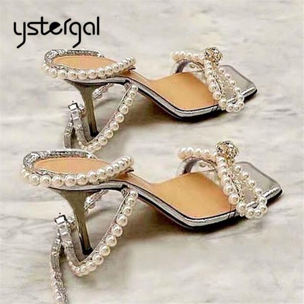 

ystergal cute women summer sandals pear decor high heels wedding dress shoes woman bowknot gladiator sandal women pumps, Black