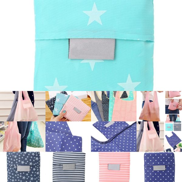 

style new fashion printing foldable green 5 shopping bag tote folding pouch handbags convenient large capacity storage bags 2 nkgt4