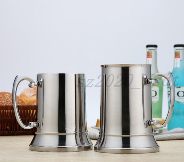 

the latest 15 2oz and 19oz stainless steel doublelayer beer mug supplies cocktail glasses flame glasses mugs coffee milk glasses free