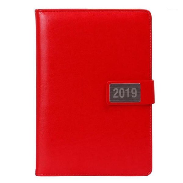 

2019 portable business daily planner efficiency memos 7mm january to december notebook business, simple1, Purple;pink