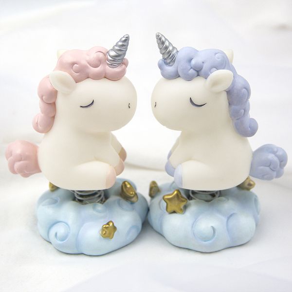 

cartoon animal vinyl resin craft gift cute unicorn spring car decoration