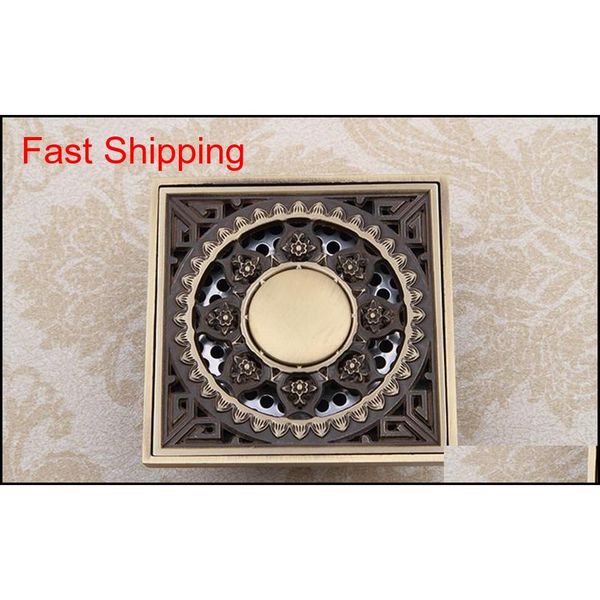 

antique brass carved flower bath floor drain strainer cover art bathroom deodorant floor d qylvlc bde_luck