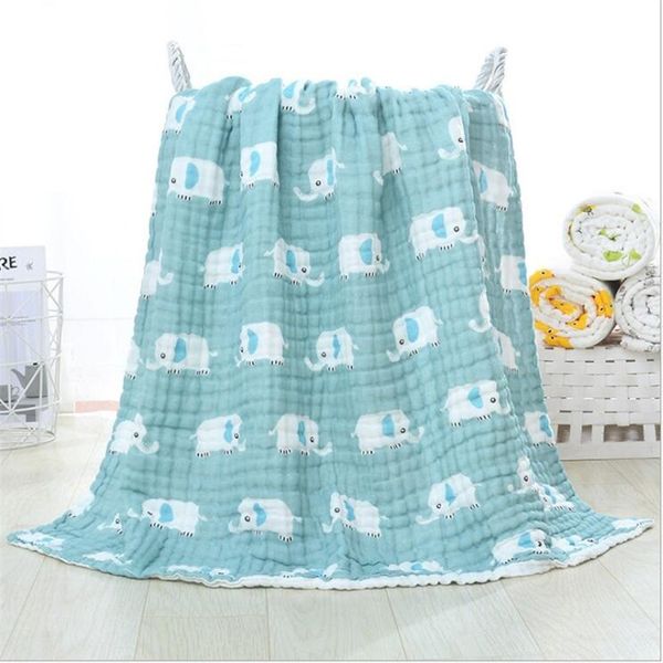 

105cm*105cm soft breathable 6 layers gauze baby blankets swaddling for babies wrap 100% cotton infants baby muslin blankets 1016