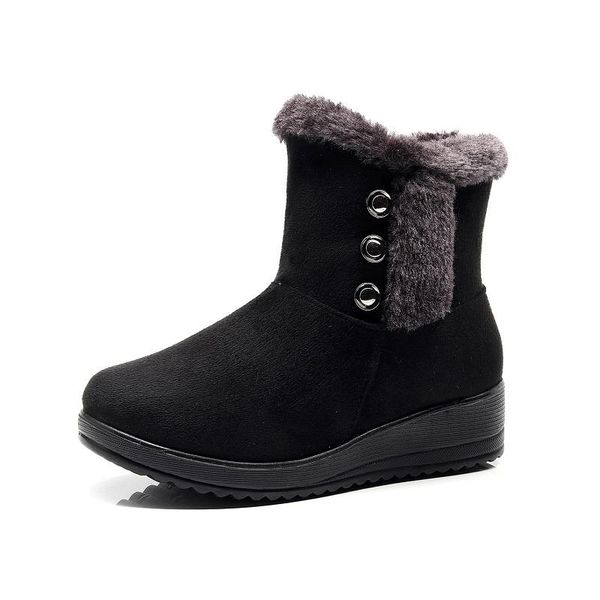 

boots brand women's short fashion platform shoes women keep warm female winter 2021 lady footwear botas mujer, Black