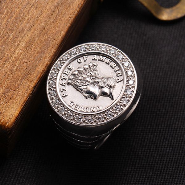 

the irishman ring real 925 sterling silver moissanite rings for men party vintage engraving dropship j0112, Slivery;golden