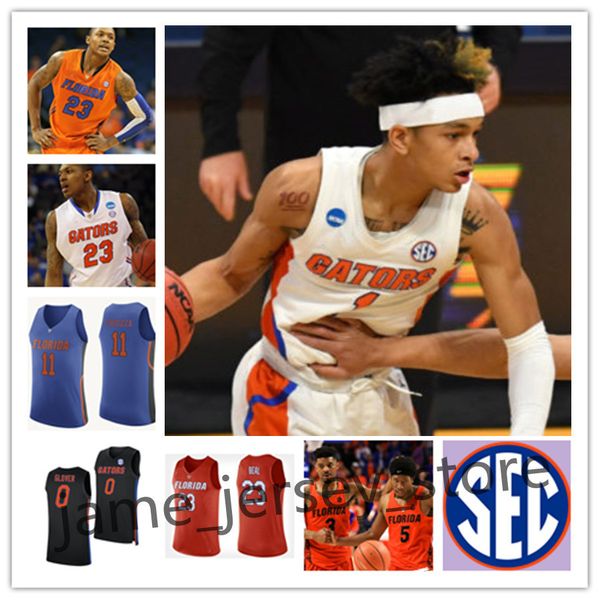 

ncaa custom florida gators stitched college basketball jersey al horford john egbunul walk corey brewer devin robinson joakim noah dorian fi, Black