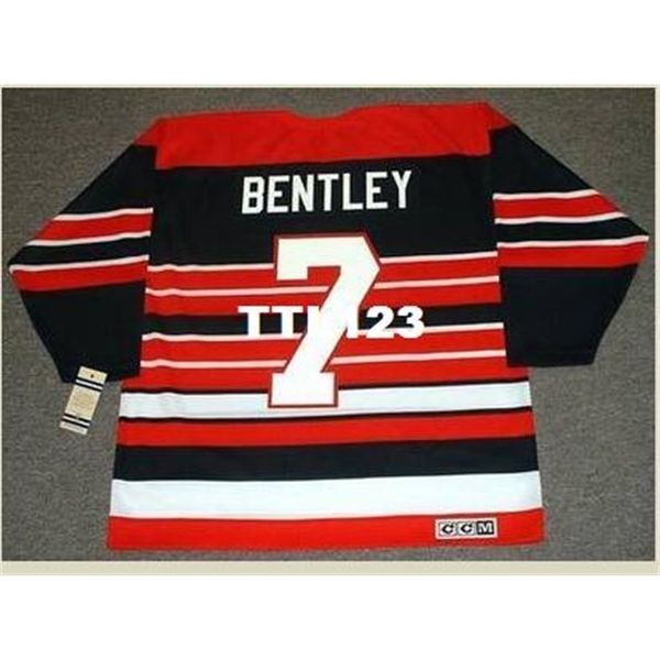 

740s #7 doug bentley chicago blackhawks 1940's ccm vintage retro hockey jersey or custom any name or number retro jersey, Black