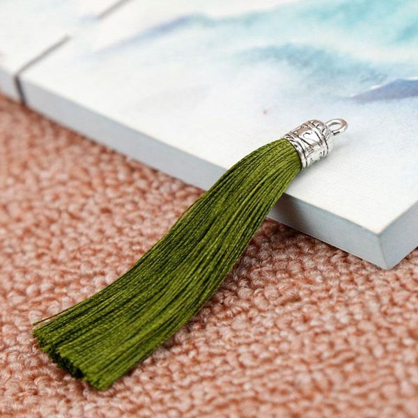 

10pcs lot 9cm silk tassels cords with metal caps for earrings charms pendant tassel fit diy jewelry making material h jllbjl