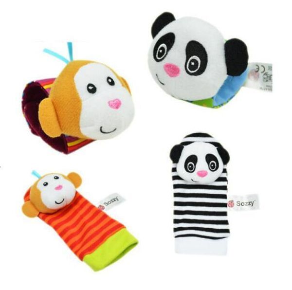 

2020 new arrival & foot finder toys rattle plush wrist rattle+foot baby socks dhl 1000pcs