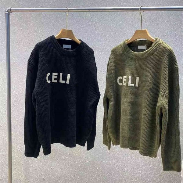 

chaopai ce home autumn and winter new pullover loose sweater women's fashion paste cloth letter round neck for lovers, White;black