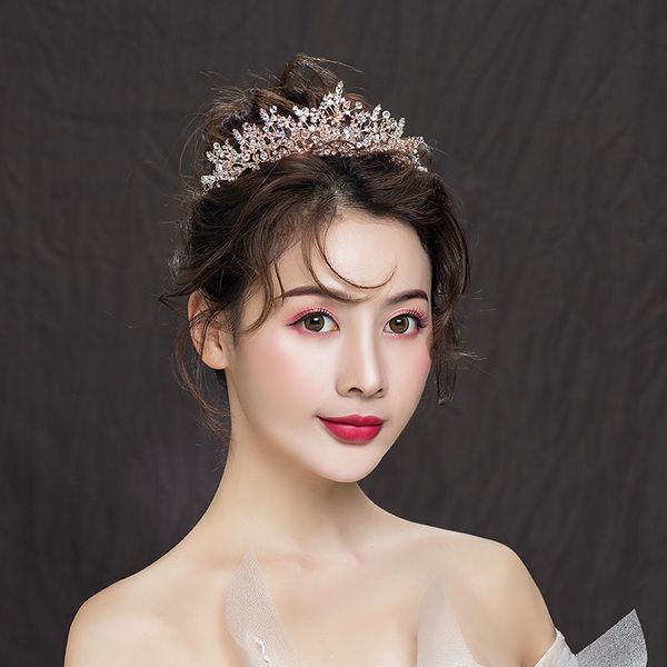 

iseries crystal korean sen 2020 xianmei new wedding dress headdress bride super fairy crown princess atmosphere, Silver
