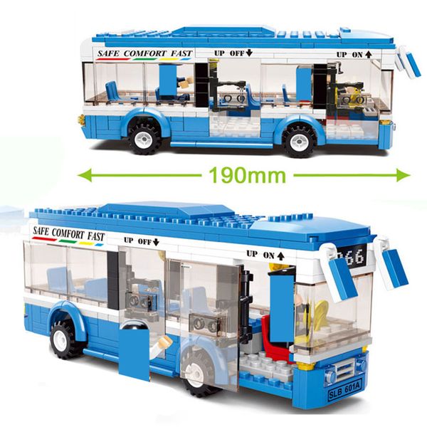 

235pcs city bus car building blocks sets technic model diy playmobil kits creator bricks figures educational kids toys bbypfc homebag