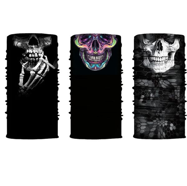 

the clown camo skull moto balaclava magic scarf outdoor sports bandanas scarf ski fishing cycling hiking mask neck gaiter wmtuem yyysports, Black