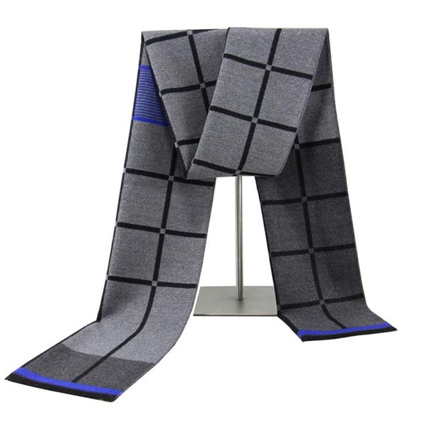 

scarves scarf for men,2021 men's scarf, winter warm plaid cashmere, Blue;gray