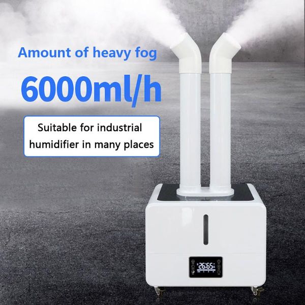 

humidifiers 2021 heavy duty air atomizer ultrasonic industrial humidifier big fog 6000ml/h mist maker for factory workshop