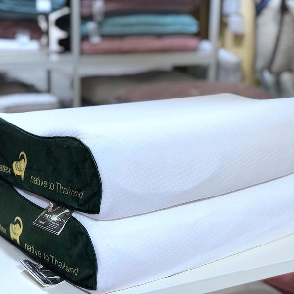 

thailand 94% pure natural latex orthopedic pillow soft zero pressure remedial neck protect cervical vertebra pillows 60x40cm