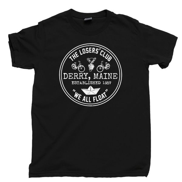 

новый лузеры клуб мы поплавок pennywise стивен кинг it book movie dvd tee летний спортивный толстовка с капюшоном толстовка мужчины тенниска