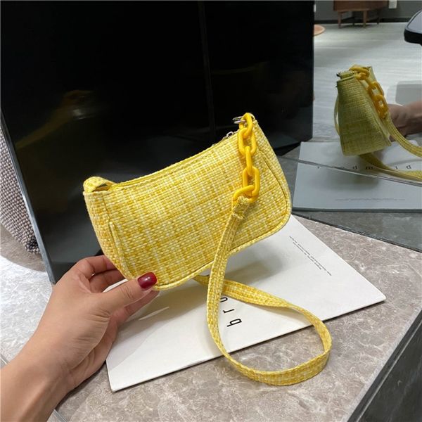

zqtdn summer style plaid armpit 2020 women for new french single shoulder messenger portable summer plaid stick bag fashion stick bag wsvff