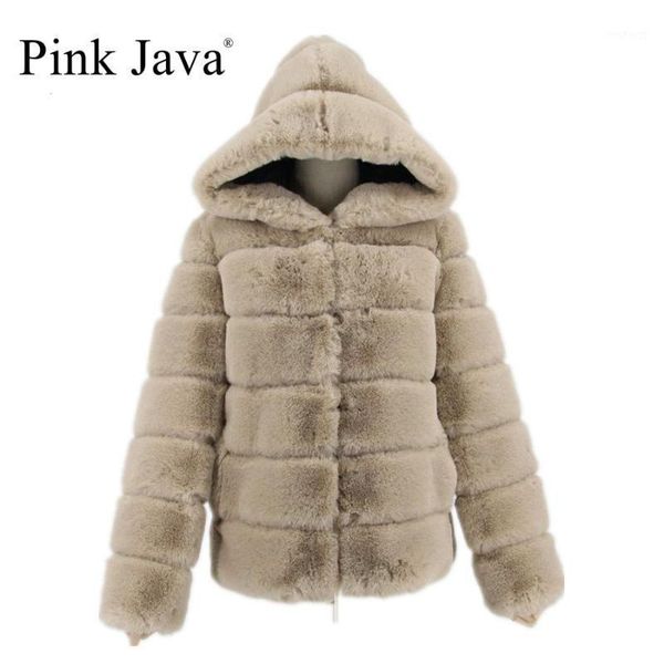 

pink java qc20052 new arrival fashion fur coat women winter warm fake fur jacket faux coat1, Black