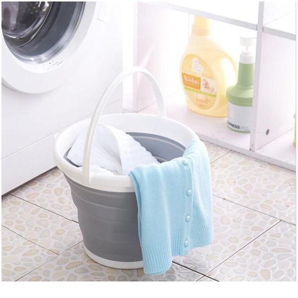 

5/10 l foldable bucket car wash bucket outdoor fishing round bathroom kitchen bucket large capacity fishing cami bbypxn