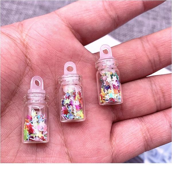

10pcs 18x10mm magic ball transparent glass beads transparent pendant pentagram cylindrical beads earring accessory 10pcs qylfaq