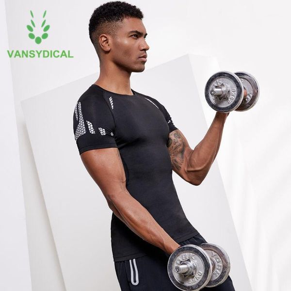 

running jerseys brand workout sport men gym compression shirt long/short sleeve quick dry elastic fitness training crossfit t-shirt1, Black;blue