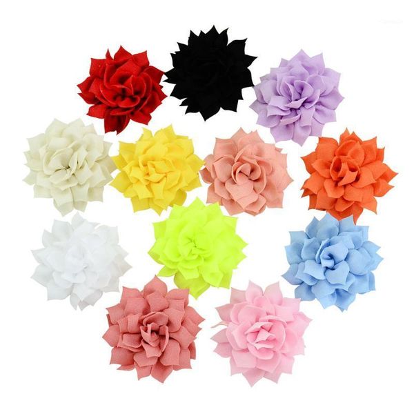 

hair accessories ruoshui 2.7 inches floral hairpins for girls child haar flower grip headwear clips baby barrettes1, Slivery;white